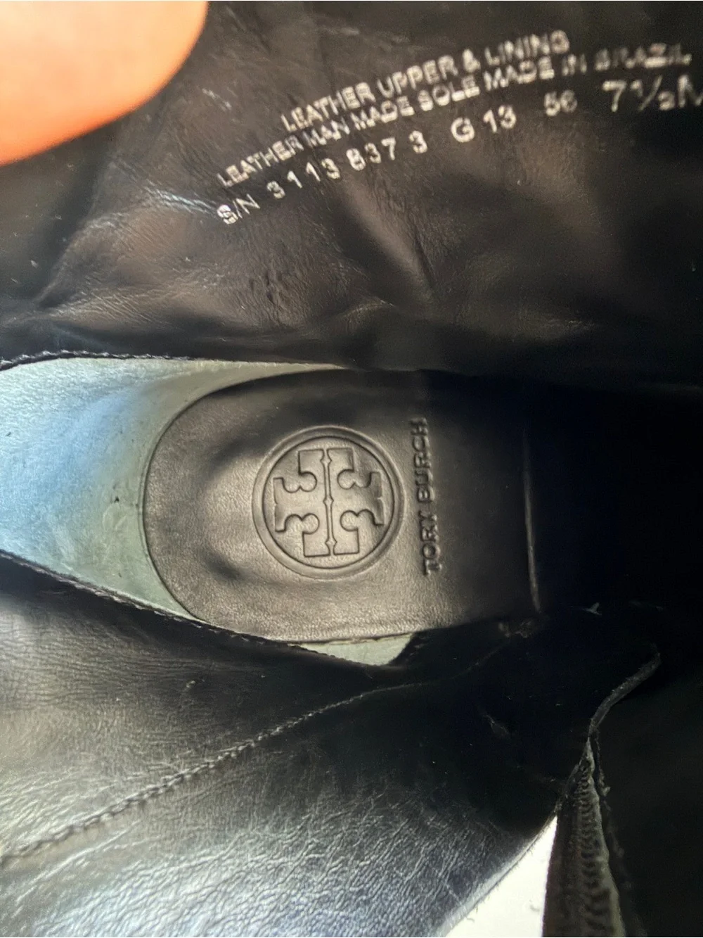 Tory Burch Black Leather Ankle Booties with Gold Hardware